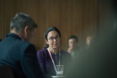 Fishbowl »Das Filmland Sachsen«: Dr. Claudia Maicher, (MdL: Vorsitzende Ausschuss für Wissenschaft, Hochschule, Medien, Kultur und Tourismus, Die Grünen).